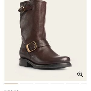 Veronica Short Dark Brown Frye Boot Size 10 Women’s